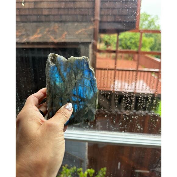 ✨ Natural Rainbow Labradorite Quartz Crystal Large Energy Healing Stone Ball - Picture 5 of 5